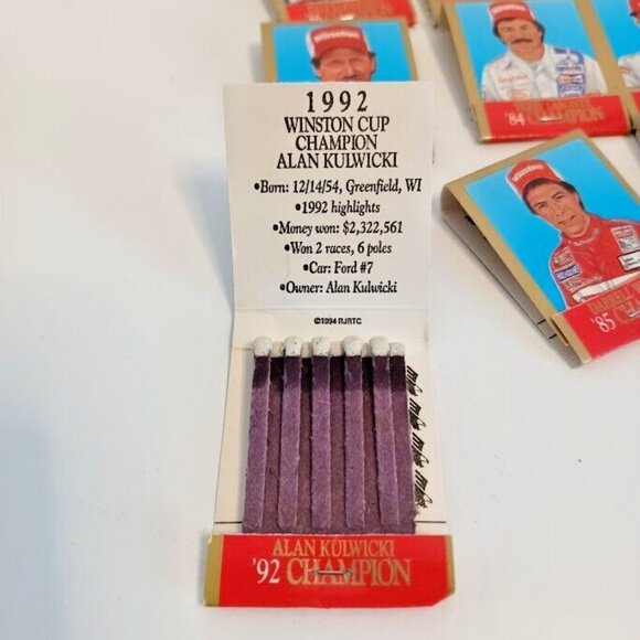 NASCAR Winston Cup Series 25th Anniversary Champions 50 Book Matches in Tin - Picture 8 of 11